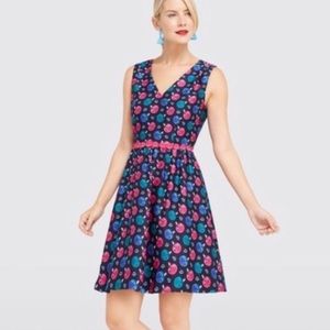 Draper James Gracie Jingle Bell Dot Dress Blue 12